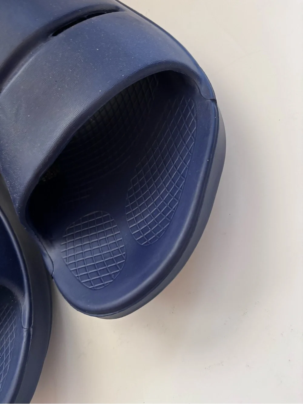 OOFOS Navy Blue Recovery Slide Sandals